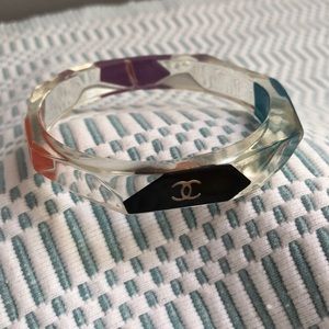 CHANEL multicolor lucite bracelet